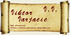 Viktor Varjačić vizit kartica